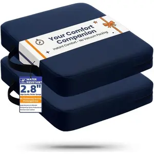 2-Pack Stadium Seat Cushions for Bleachers -  2.8" Extra Thick Bleacher Seat Cushion, Portable Bleacher Cushions for Adults, Lightweight Bleacher Pads, Suitable for Outdoor Use (Dark Blue)