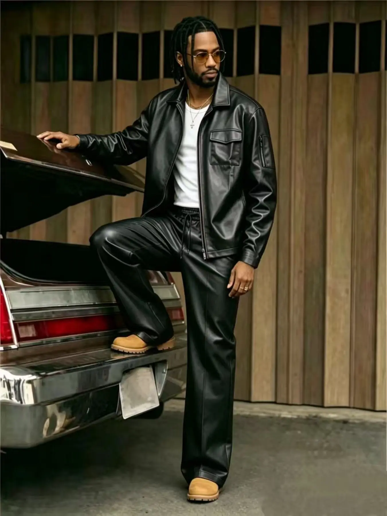 Men's Fall Flight Jacket Set, Classic Zipper Design, Loose Fit, Bomber Style, Casual Wear, Windproof, Motorcycle Jacket, Comfortable