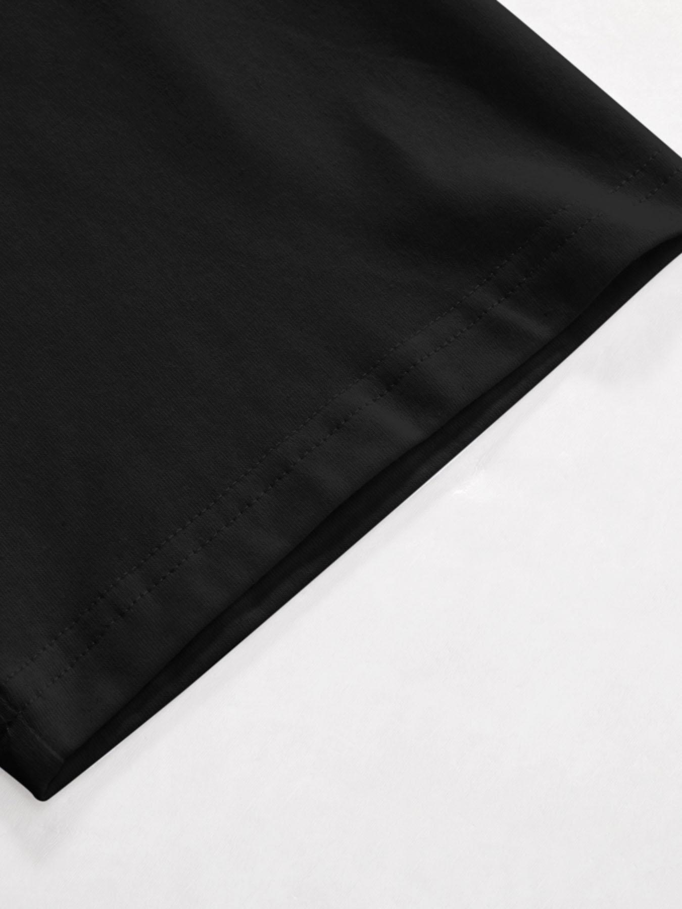 Men's Cotton T-Shirt, Short Sleeve, Phone & Star Print, Loose Fit, Casual Style, Summer Fashion, Outdoor Sports Streetwear