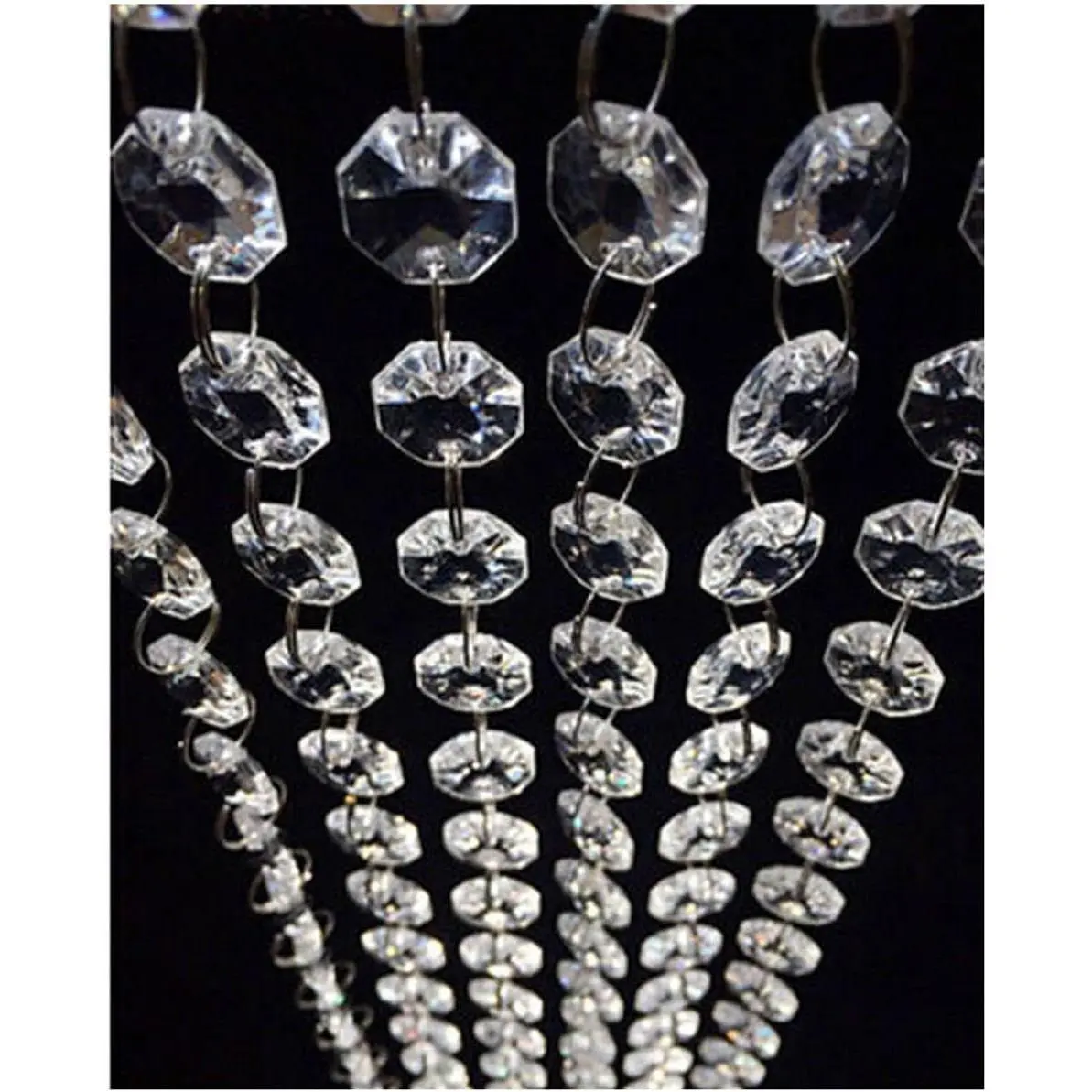 99FT Clear Acrylic Crystal Garland Strands Hanging Chandelier Bead Chain Ornament String Decorations for Manzanita Centerpiece Christmas Tree Wedding Party Celebration (99FT(30M))fidget toys