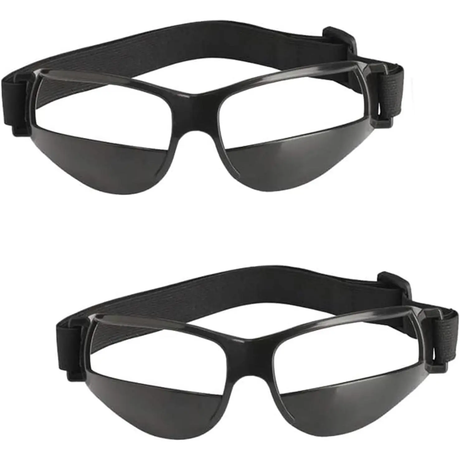 2 Pack Basketball Goggles Dribbling  Aid, Team Professional   Equipment Dribbling Glasses Specs for Youth Teenagers Men Women (No Lens in Goggles)