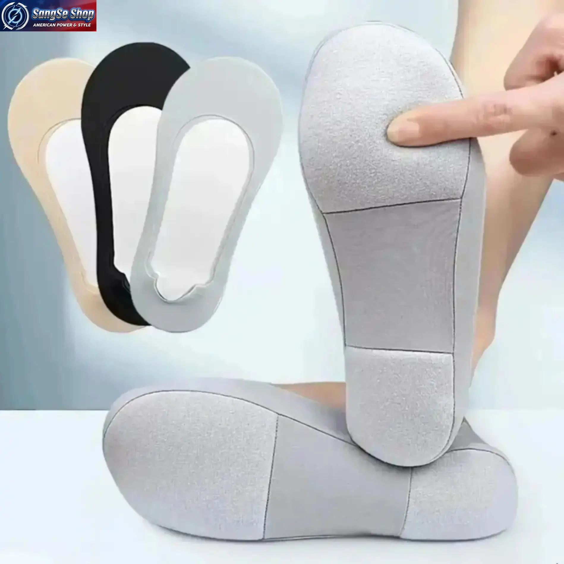 Viral No-Show Boat Socks for Women (3/10 Pairs), Thick Cushioned Invisible Liner Socks with Non-Slip Heel Grip, Low-Cut Anti-Slip Aesthetic Footie Socks for Flats, Sneakers & Loafers, Breathable Comfy Everyday Wear for Spring & Summer Must-Haves