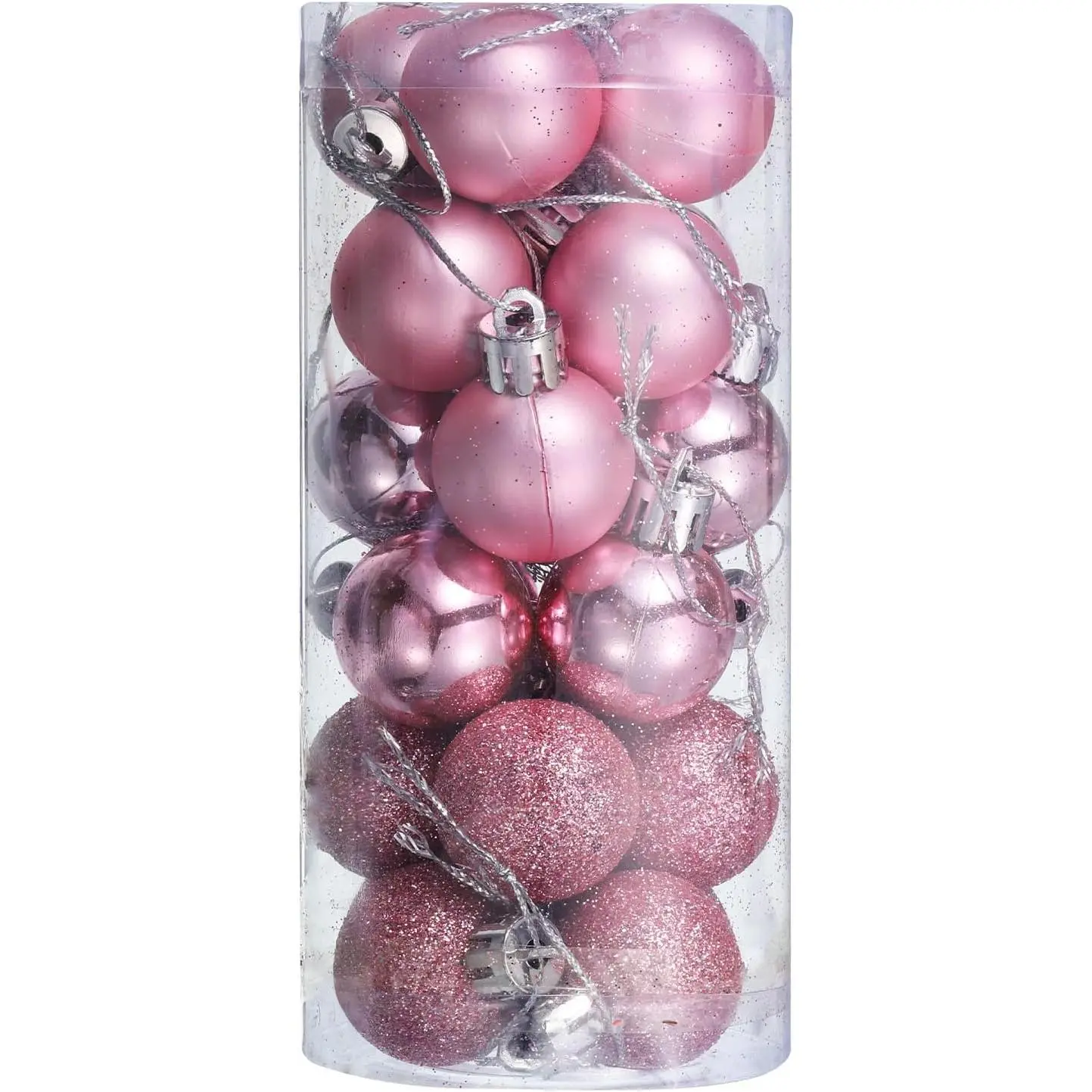 24 count 1.1" Christmas Balls Ornaments Set Mini Shatterproof Christmas Tree Decorations  Balls for Christmas Tree Holiday Decoration ()