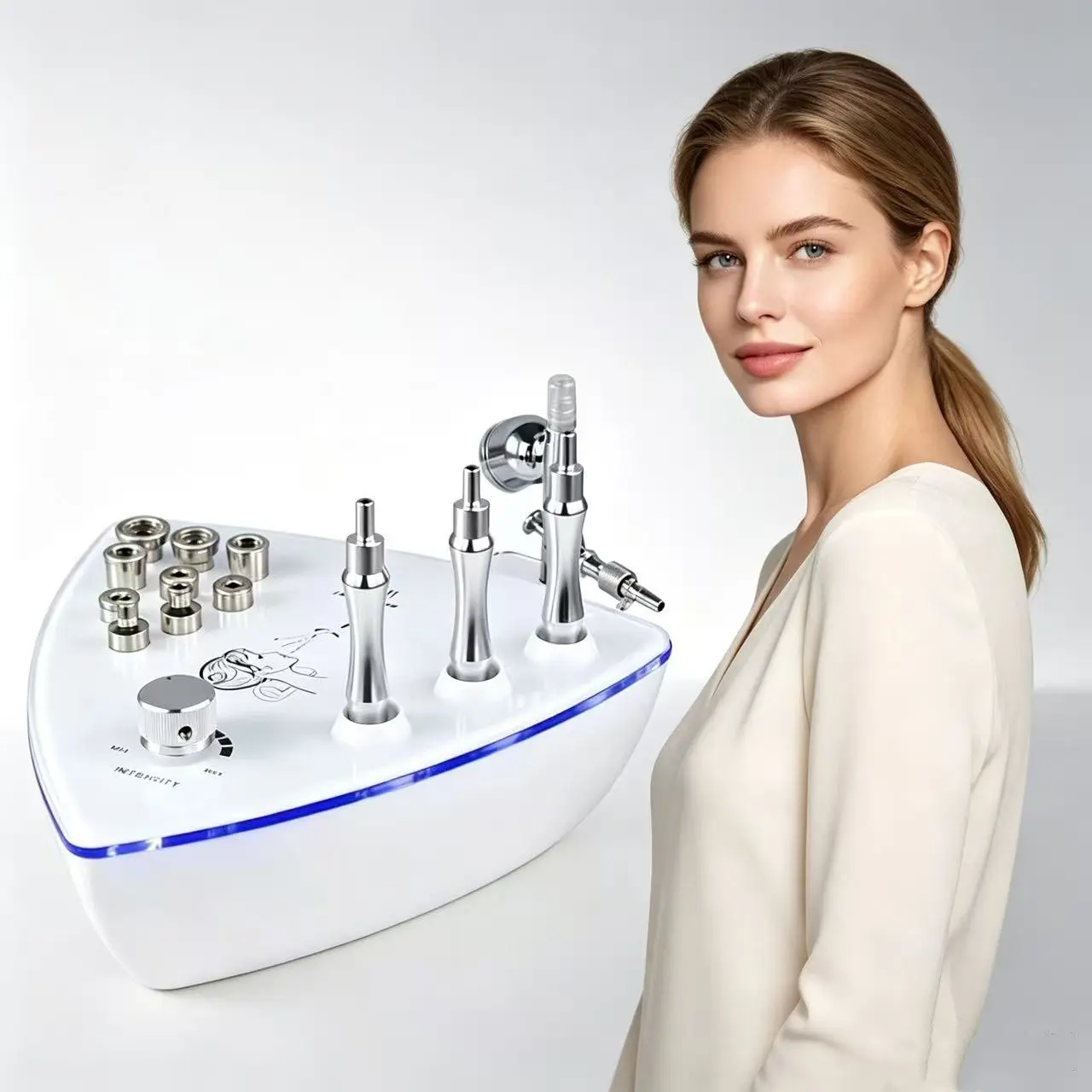 Us Plug Micro Crystal Exfoliator, Adjustable Strength Facial Care Device, Ideal for Daily Skin Maintenance, New Model Lb197