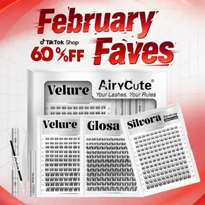 AiryCute Natural Style Collection | Say Goodbye to Clumpy Lashes | Velure, Silvora, Glosa | Natural Daily Style | Beginner-Friendly DIY Lashes | Flawless Trendy Must-Have Clusters