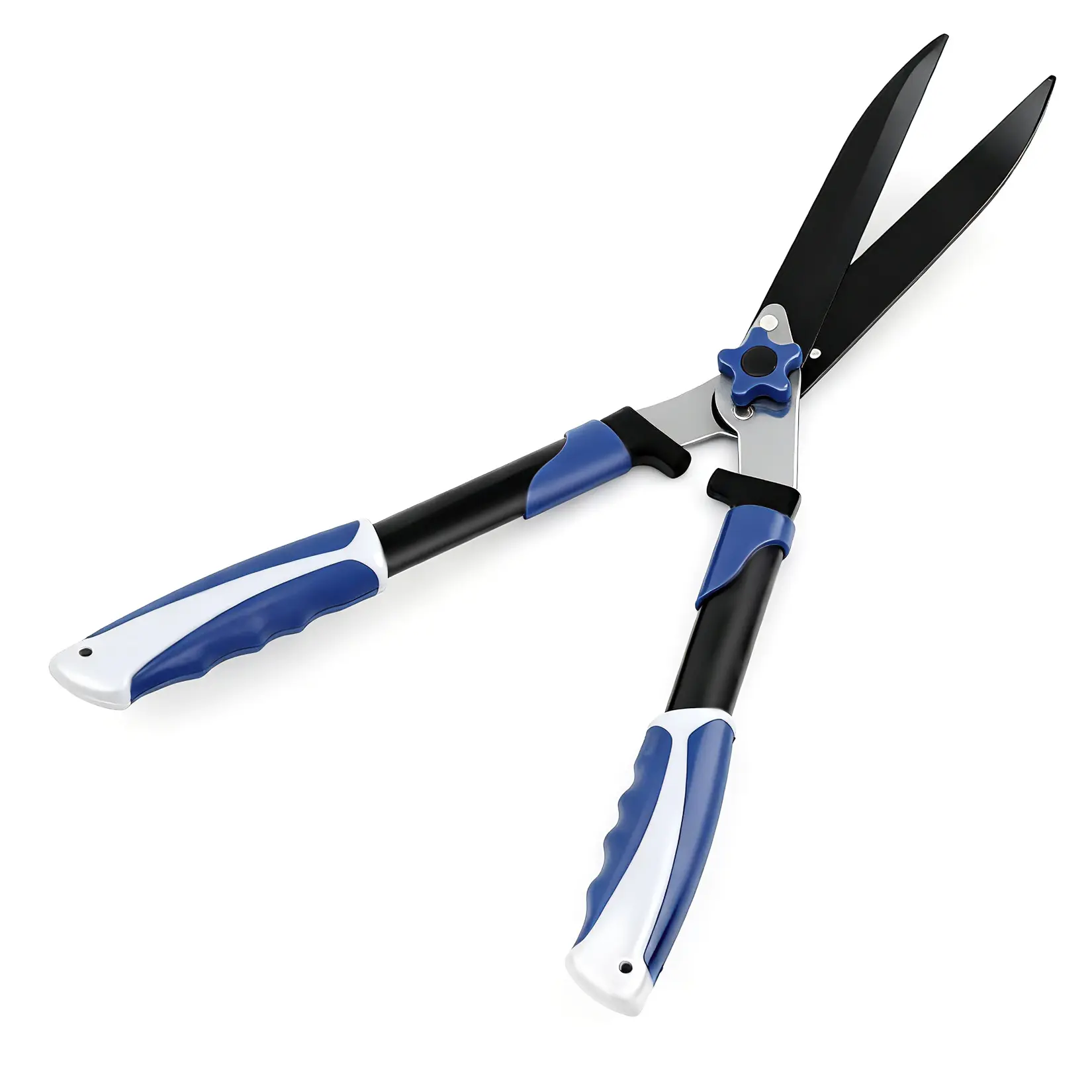 Heavy Duty 24" Wavy Blade Hedge Shears – Shock-Absorbing Garden Pruning Clippers for Hedges, Bushes, Shrubs, and Limbs – Handheld Manual Gardening Tool