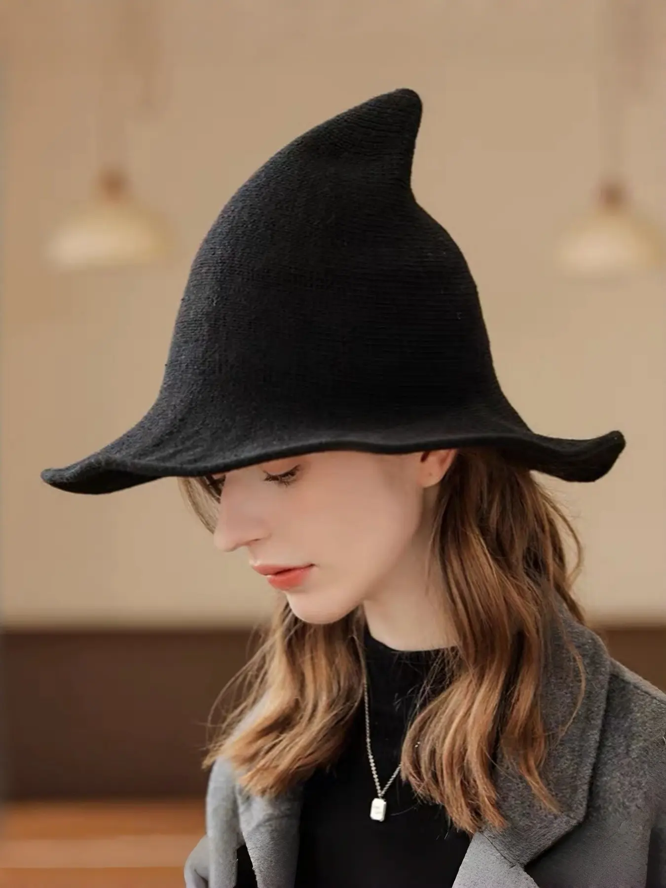Witch Pointy Hat, Unique Festival Party Hat, Wizard Halloween Carnival Hat, Unisex Couples Hat, All Seasons, Multifunctional Fashion Hat, Witch Hat Accessories