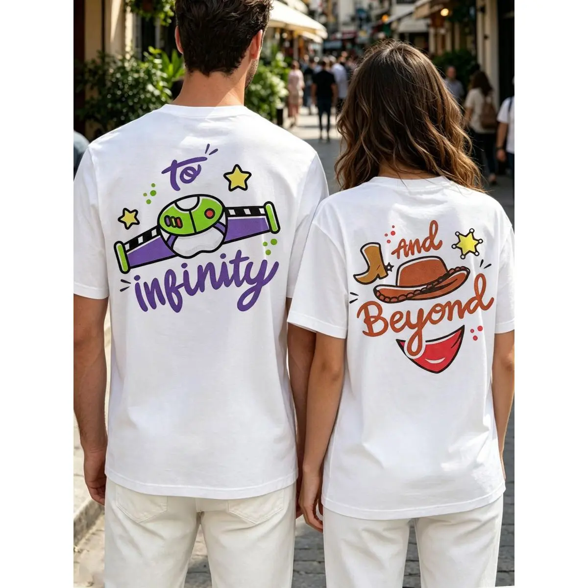 To infinity and Beyond T-shirt, Funny Couple Matching Shirt, Couple Ideas Shirt Sweatshirt Hoodie  Fabricboutique tees,printed tee,Casual Street tee