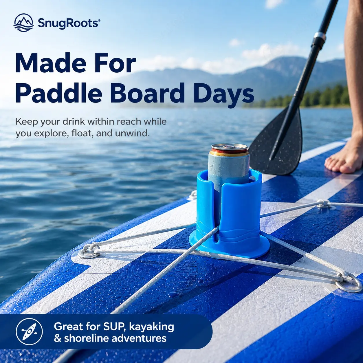 1 Pcs Kayak Drink Holder – Kayak Cup Holder, Paddle Board Cup Holder, SUP Drink Holder, Boat Beverage Holder, Silicone Cup Holder, Water Bottle Holder, Marine Cup Holder, Outdoor Drink Holder, Fishing Kayak Accessory