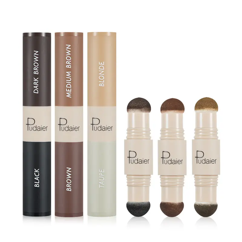 Smudge-Proof Dual-Ended Eyebrow Powder - Alcohol-Free 3D Eyebrow Tinting Cream, Contouring Hairline Shadow Powder for Youth Makeup Brow Hold (3-Year Long-Lasting Formula), 3 Years, 21.2G, Doesn't Smudge, 2 In 1 Eyebrow Powder