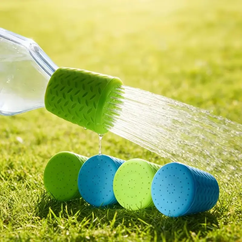 Silicone Shower Head Accessory, Portable Outdoor Shower Nozzle, Ideal for Camping, Hiking, Beach, Fits Most Plastic Water Bottles