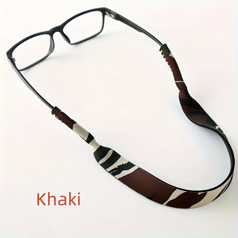 Glasses Chain with Stylish Camouflage Pattern, Unisex Adjustable Eyewear Strap for Diving, Skiing and Outdoor Sports, Adults, Adjustable Bracelet, Camo Glasses Chain & Lanyards, Practical, Adjustable Strap