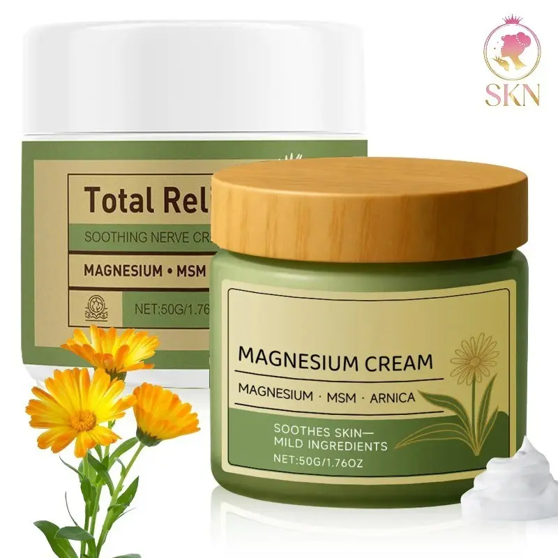 Nerve Total Relief Magnesium Cream Body Care Cream Moisturizing Deep Hydration Soothing Balm for Knees Muscles External Massage Care Lotion Hydrating Body Cream