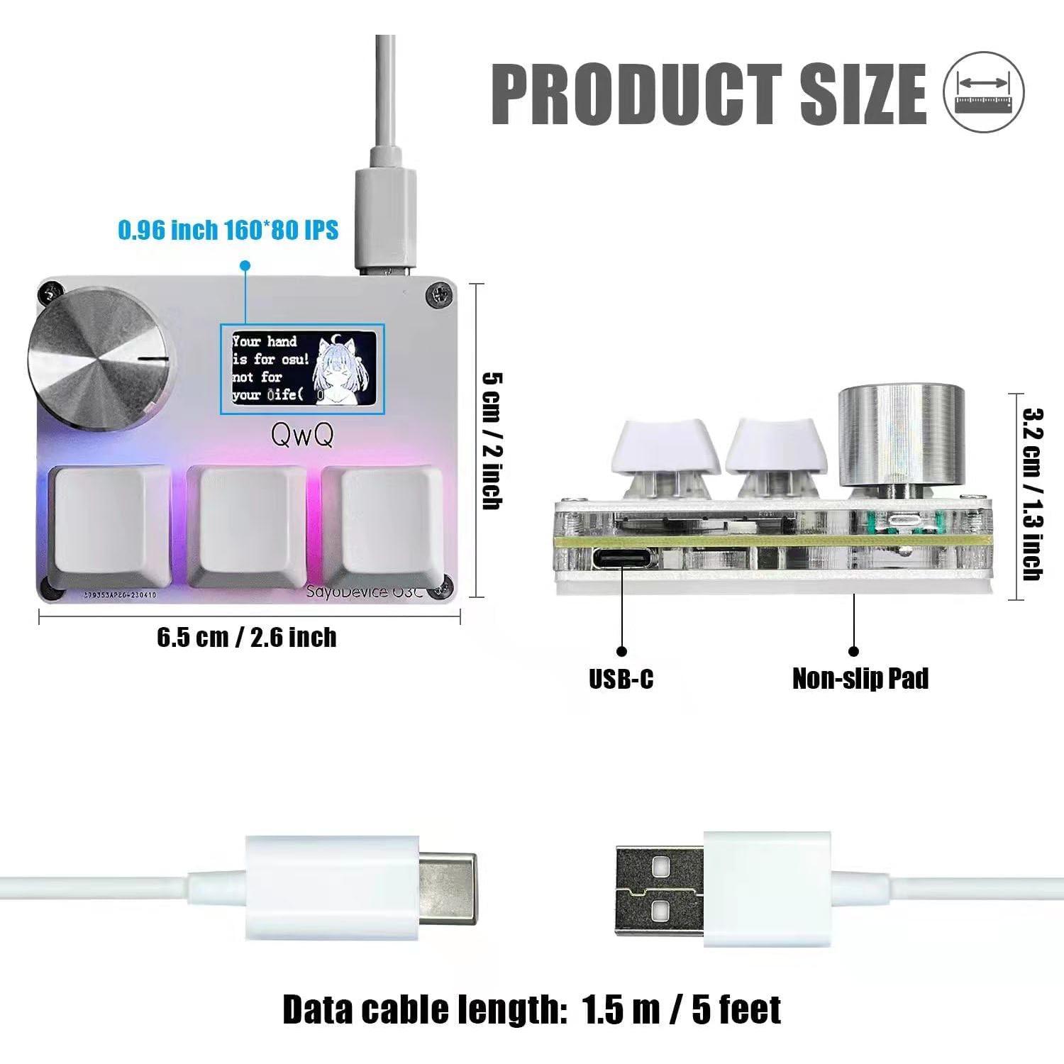 SayoDevice OSU O3C Rapid Trigger Hall Switches Linear Switches