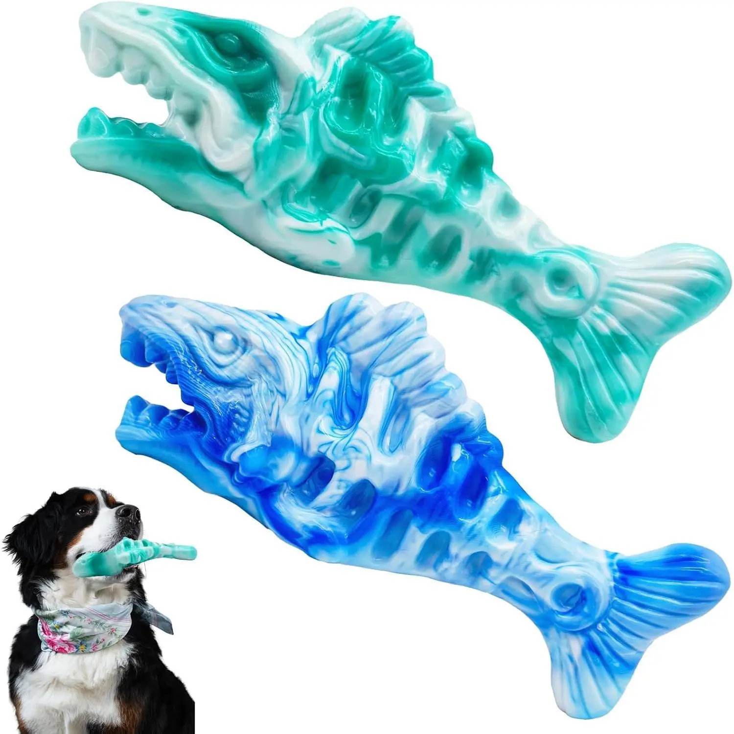Tough  Toys for Aggressive Chewers, Durable Indestructible   Toys to Keep Them Busy, Heavy Duty Nylon   for Super Chewer Medium & Large Breeds, Beef Flavor, 2 Pack