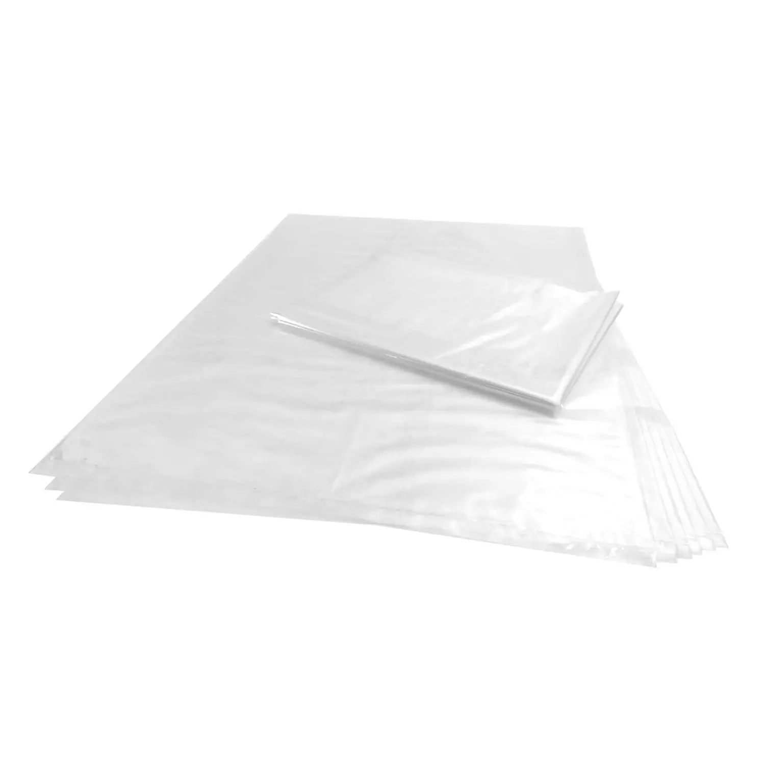 100 CT 18x24 Inch 1.1 Mil Clear Plastic Flat Open Poly Bags -  for Bread Proofing, Dough, Injera,  Storage, Jackets, Pillows, Laundry, and