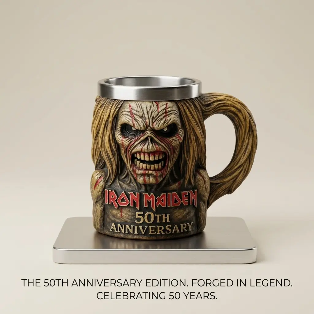 Classic Rock Band 50th Anniversary 3D Mug, Collectible Coffee Cup, Unique Design Souvenir Gift, Music Fans, Home Office Drinkware, Novelty Coffee Mugs