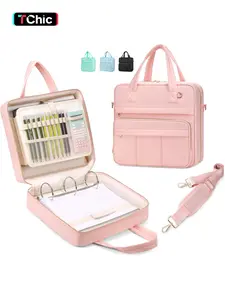 Zipper Binder | 3 Inch O-Ring, 600 Sheet Capacity Trapper Keeper with Shoulder Strap & Handle, Binder Bag with Multiple Storage Pockets, Fits 13" Laptop