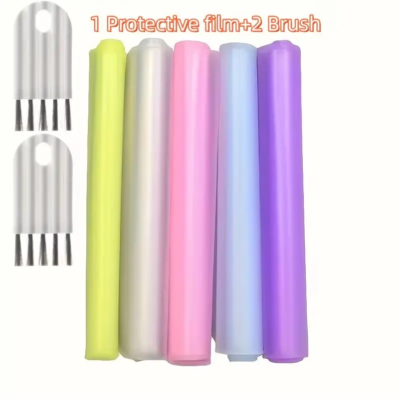 3-Piece Keyboard Protection Set, Ultra-Thin Film & Cleaning Brushes, Fits 15-17.0 Inch Laptops, Multiple Colors, Reusable