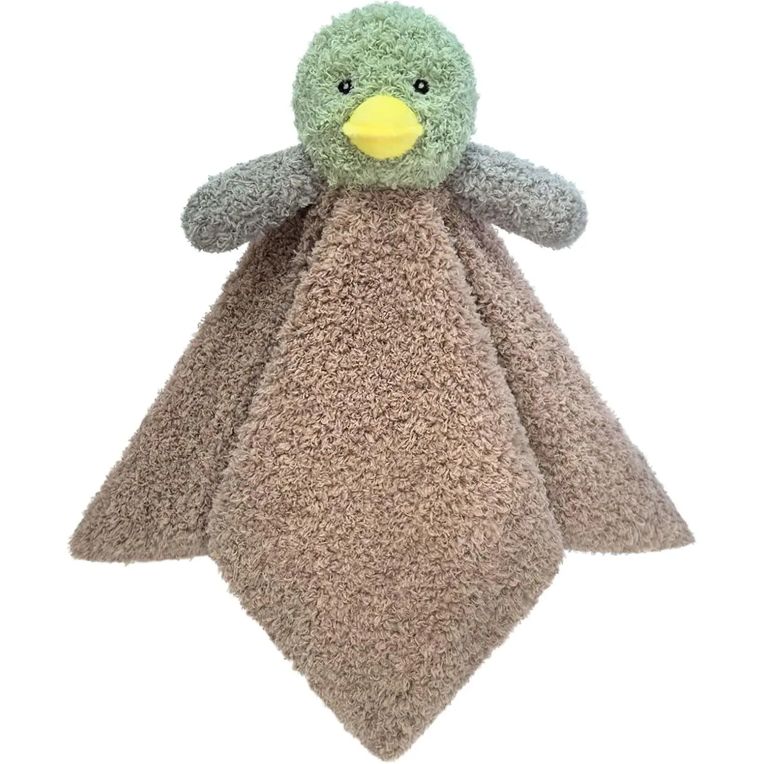 Soft Plush Mallard Duck Security Blanket Lovey, Stuffed Animal Snuggle Blankie for Baby Boys Girls, Newborn Infant Toddler Nursery Gift, 14 Inches(Gift)
