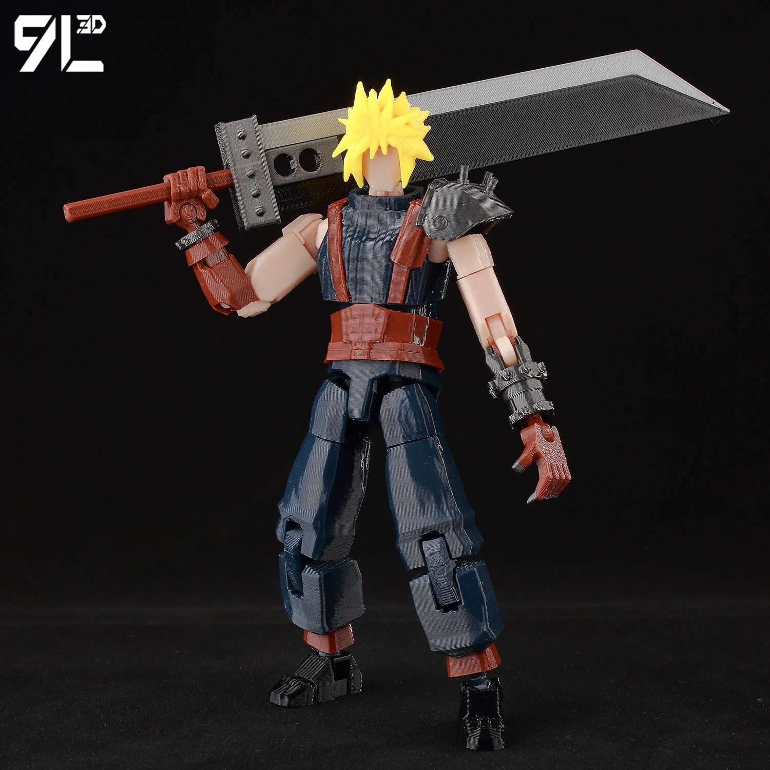 9L3D Cloud FFVII Figure Buster Sword Multi-Joint Articulated Lucky Dummy 13 Anime Action Model Posing Display Children Games toy popular