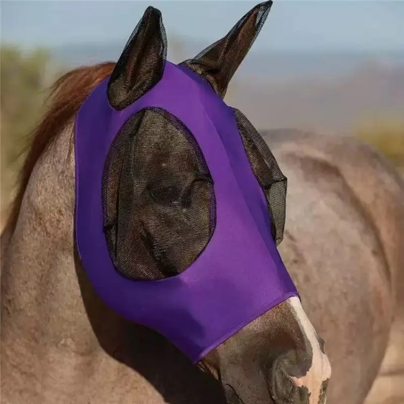 ble Mesh Horse Fly Mask, Insect-Proof Anti-Fly Adjustable Durable Horse Mask, Horse Accessories Equine Supplies for Outdoor Riding Ventilation Insect Protection, Equestrian Horse Gear, Horse Equipment Breathable Mesh Horse Fly Mask, Insect-Proof Anti-Fly