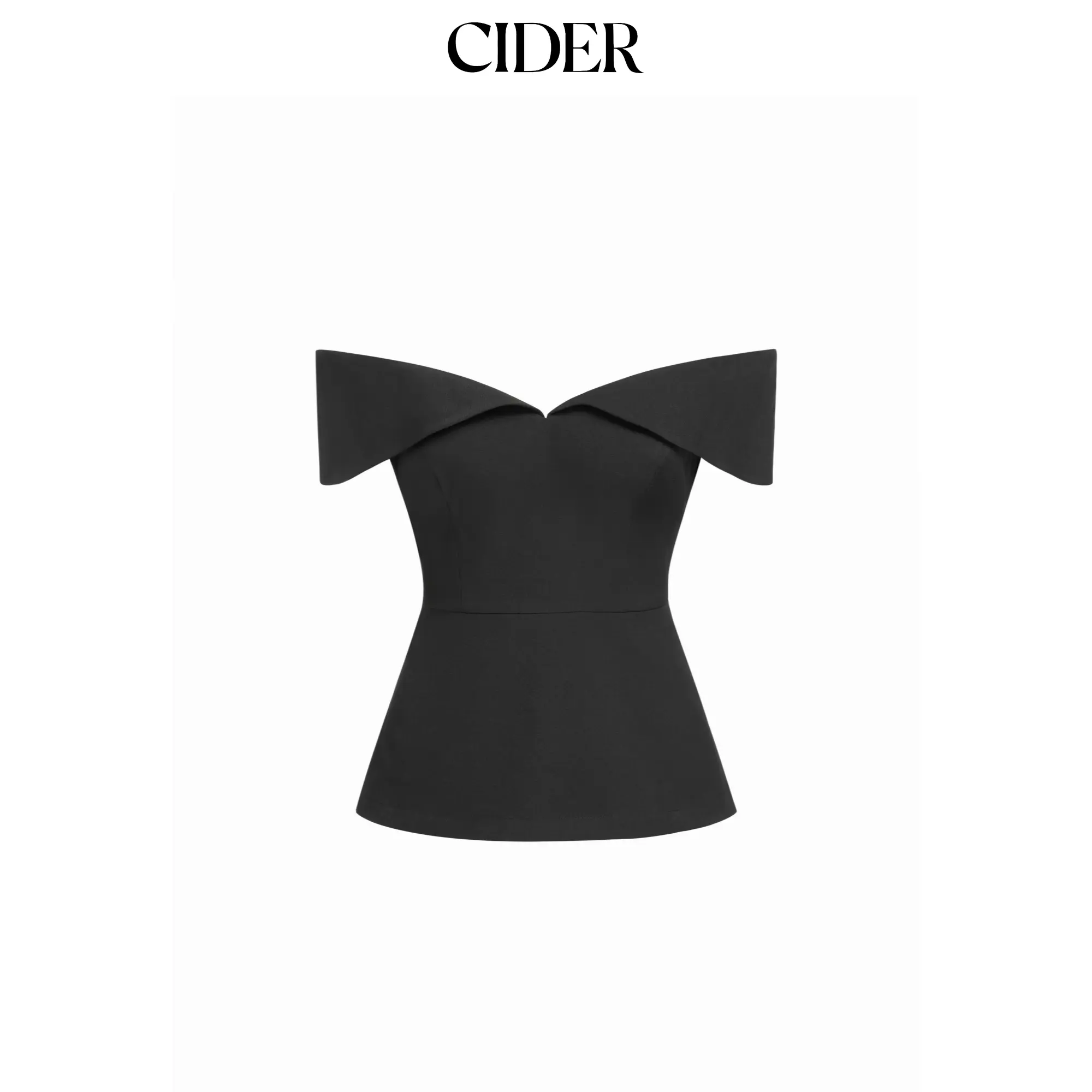 Cider Off-shoulder Short Sleeve Zipper Top SummerWins SummerFinds
