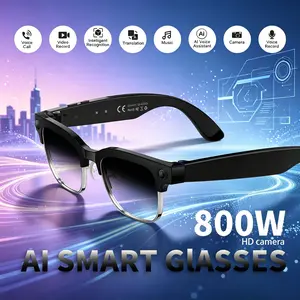 New Ai Smart Glasses, Multi-Language Translation, 8mp Camera, Video Playback, Music Play, Call Function, Ideal for Business Use
