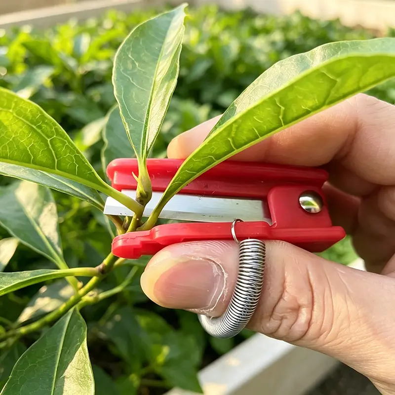 4pcs Thumb and Finger Gardening Scissors - Ergonomic Green Plant Trimming Tool with Sharp Blades for Precise Pruning of Vegetables, Herbs, Bonsai & Home Gardening |   Non-Slip Grip, Durable Design