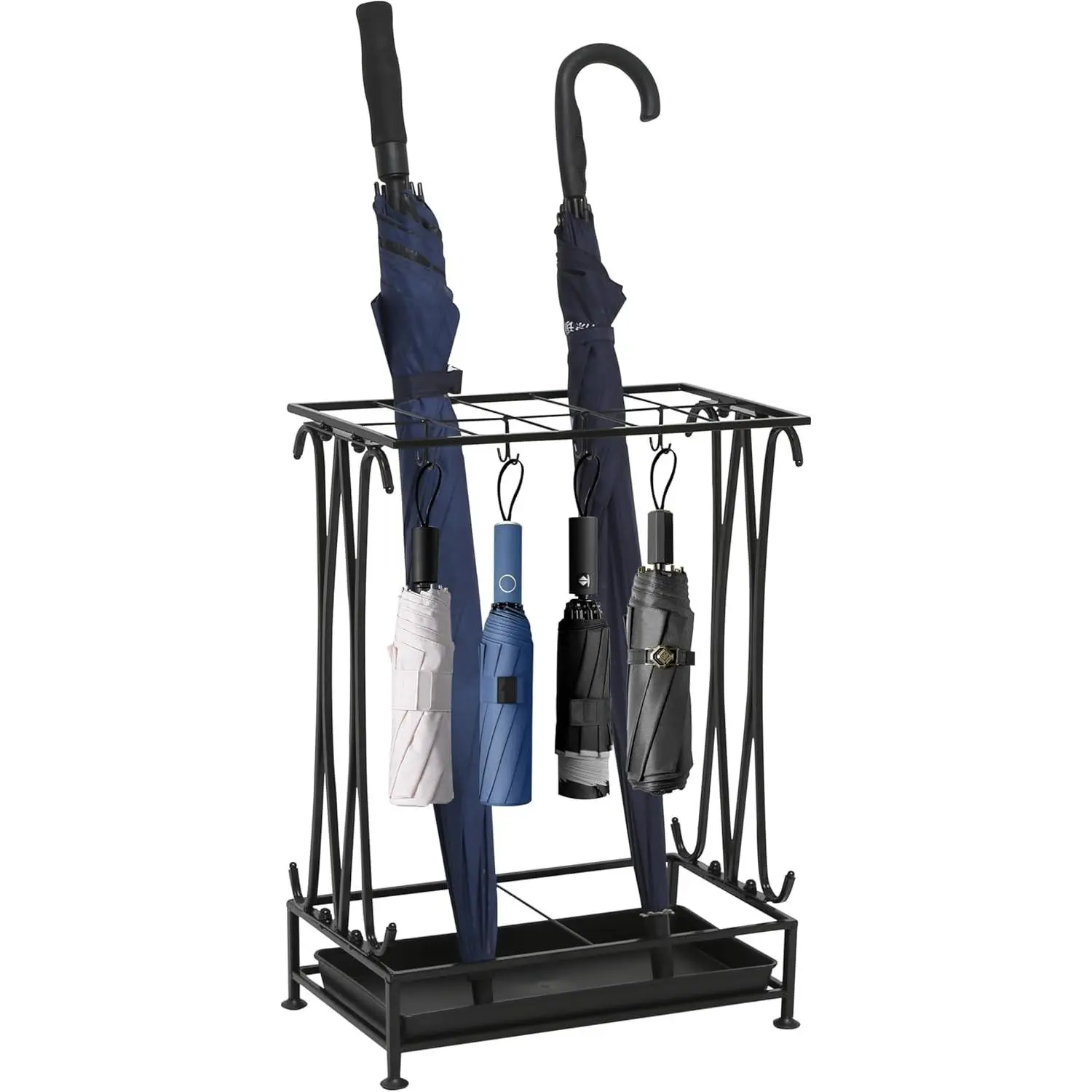 Umbrella Holder, Umbrella Stand Indoor Entryway, Umbrella Holder Outdoor, Umbrella Rack, Metal, Black