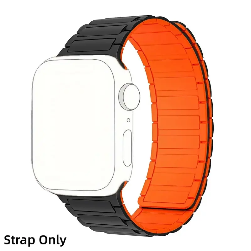 Silicone Watch Band, Magnetic Watch Band for Apple Watch 44mm 49mm 45mm 40mm, Smart Watch Accessories, Wearable Tech Accessories for iWatch Ultra 1-3 Series 11 10 9 8 7 6 5 4 SE 3, Smartwatch Straps (Band Only)