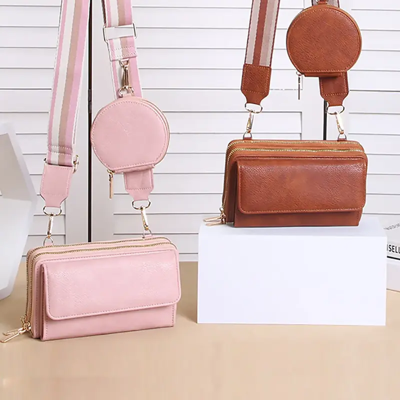 Small Crossbody Bags for Women Cell Phone Purse Leather Wallet Handbags, Crossbody Shoulder Purses, Adjustable Shoulder Bag, with Credit Card Slots, with Adjustable Guitar Strap, Design for Travel, Zipper Crossbody Bag #GLOBAL PICKS