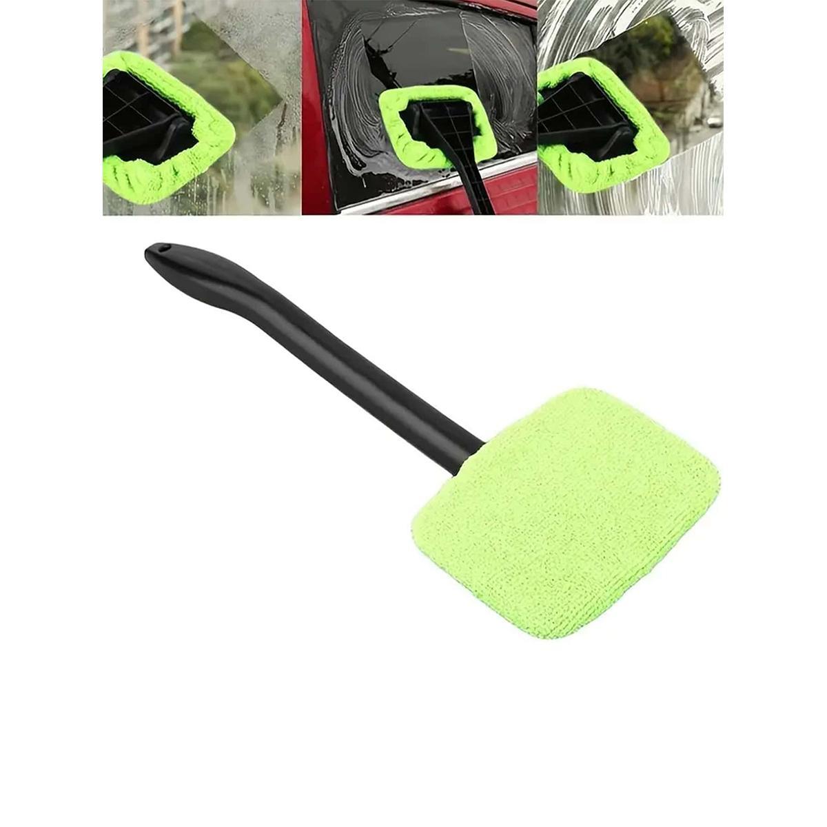 Car Windshield Cleaning Brush, 1 Piece Multifunctional Car Window Cleaning Brush with Long Handle, Anti-Fog Dustproof Car Cleaning Tool