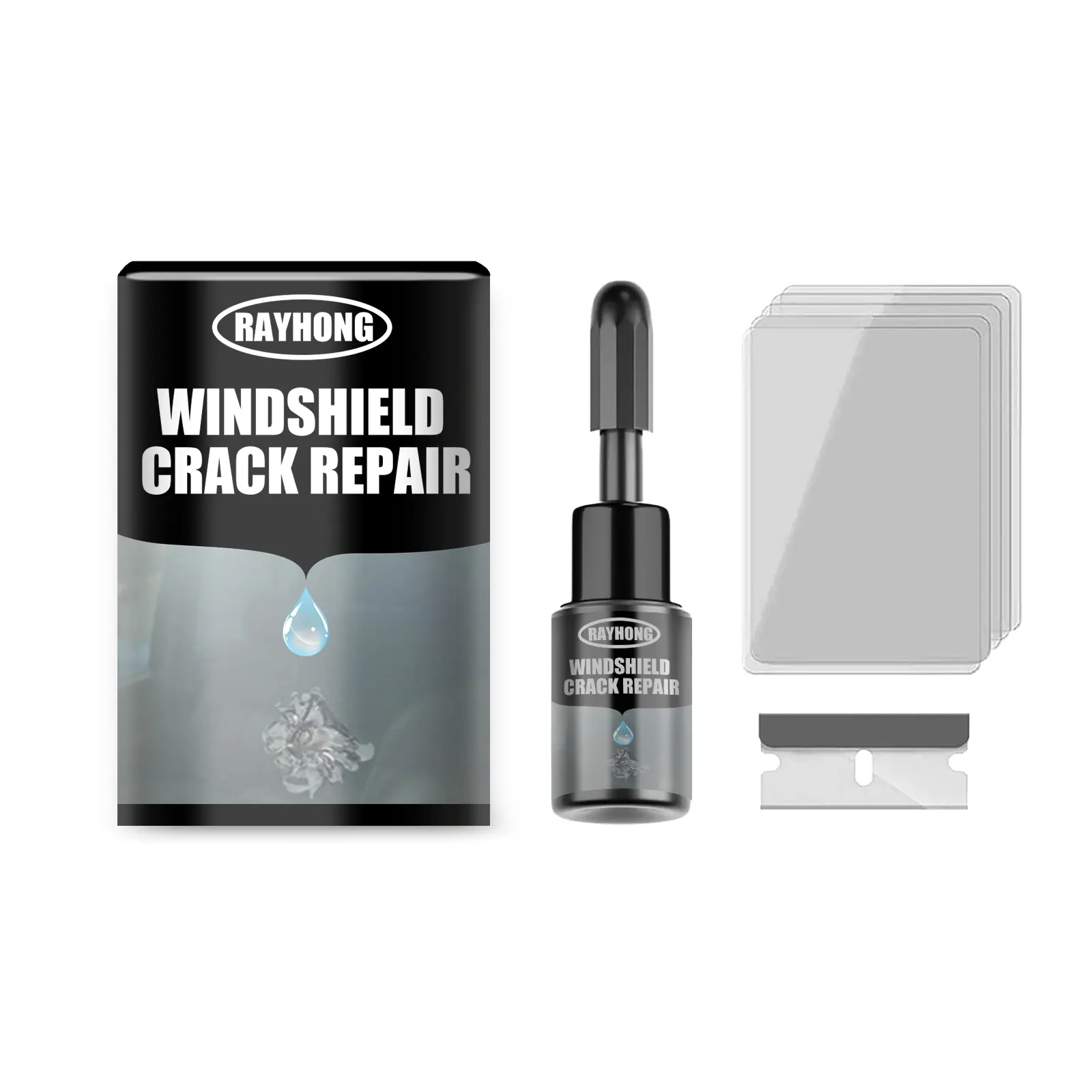 Rayhong Automobile Windshield Adhesive - Crack Bonding Seam Clear And Solid Adhesive Rayhong Automobile Windshield Adhesive - Crack Bonding Seam Clear And Solid Adhesive