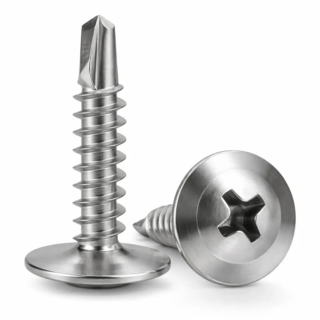 215 count #8 Self Drilling Screws  Kit, 410 Stainless Steel Self Tapping Sheet Metal Screws,  Truss , 6 Sizes (1/2"–1-1/2"), Heavy Duty for Metal,  & DIY (, 215 count)