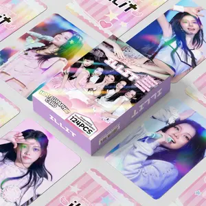 124 Pieces Illit New Album Double-Sided Card Set, 60 Photo Cards + 64 Stickers, Wall Decor, Scrapbook, Party, Valentine's Day Gift
