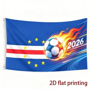 Cape Verde Flag Pattern, Fan Support Flag, National Team Flag, Decorative Flag, Cheering Banner, Suitable for Sports Events, Football Matches, Parades, Patriotic Displays, Outdoor Decorations