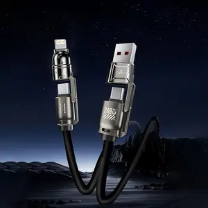 Fast Charging USB-C Cable, 240w Fast Charge USB PD to Type-C iOS Data Cable, Pd27w Charger, USB-C 4-In-1 Charging Cable