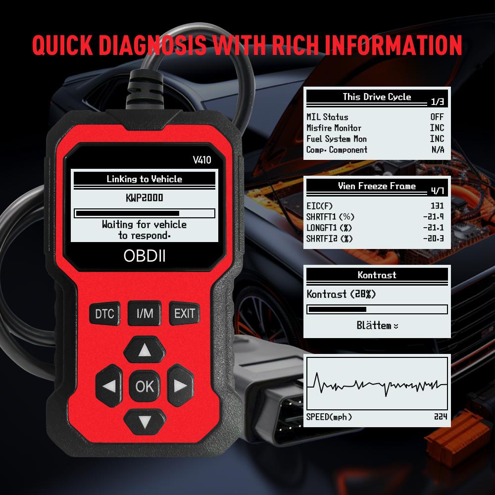 Car Obd2 Scanner Diagnostic Tool Code Reader Engine Fault Code Reader Scanner Can Diagnosis All Obd Ii in 1996 Agreement Car Sca
