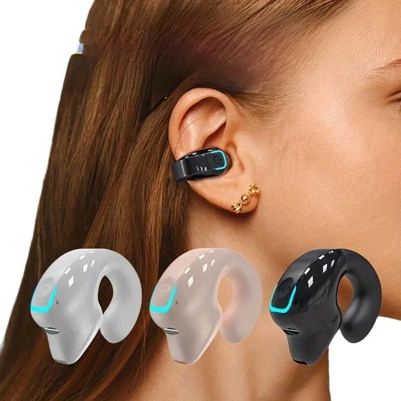 Earphone Clip Wireless Bluetooth Headphone Bone Conduction Headset High Quality TWS Auriculares Sport Noise Canceling With Mic Audio Game