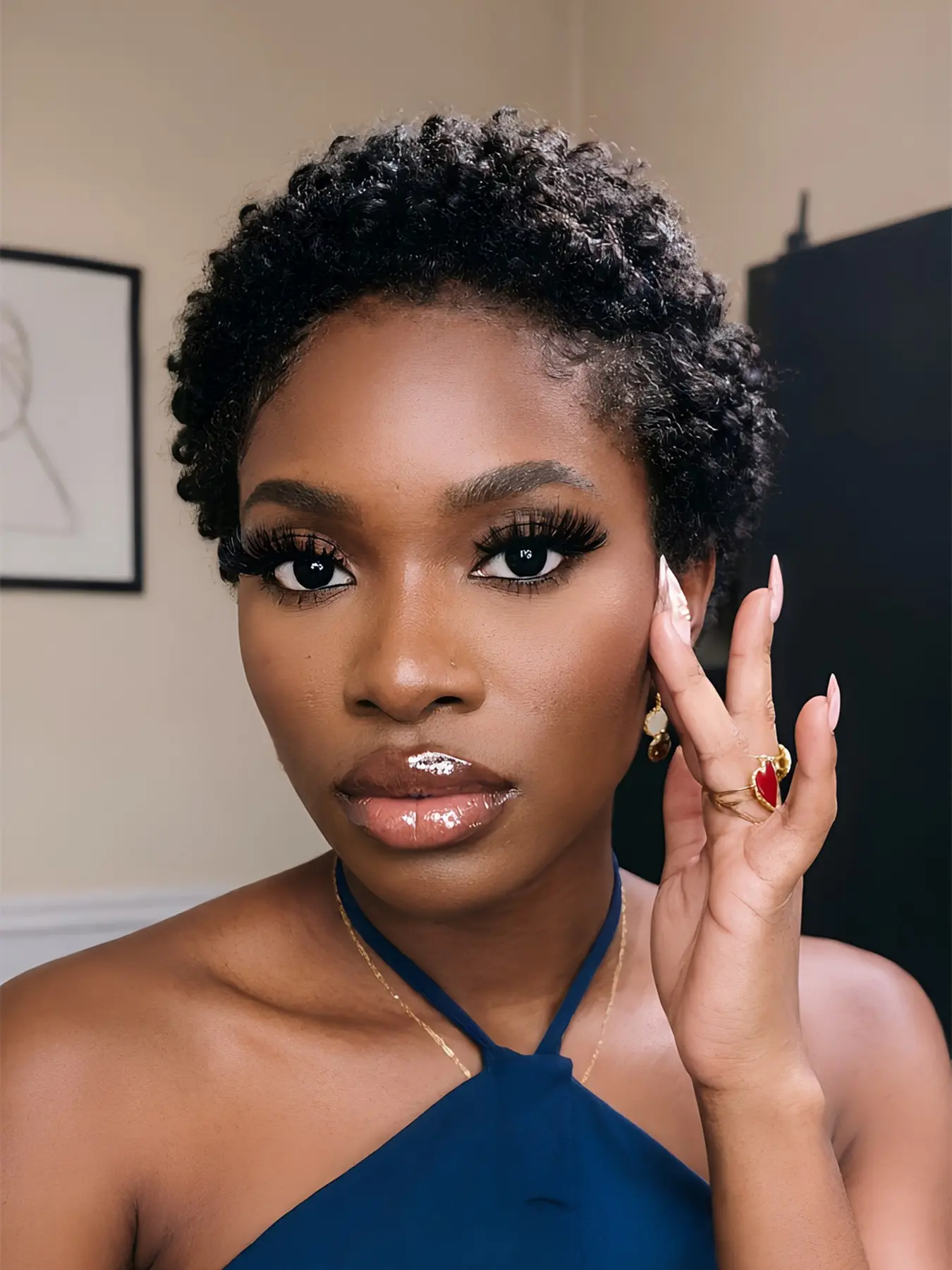 13x4 Lace Pixie Cut Human Hair Wig for Women, Short Afro Curly Pixie Wig, Daily Party Use Bob Wig