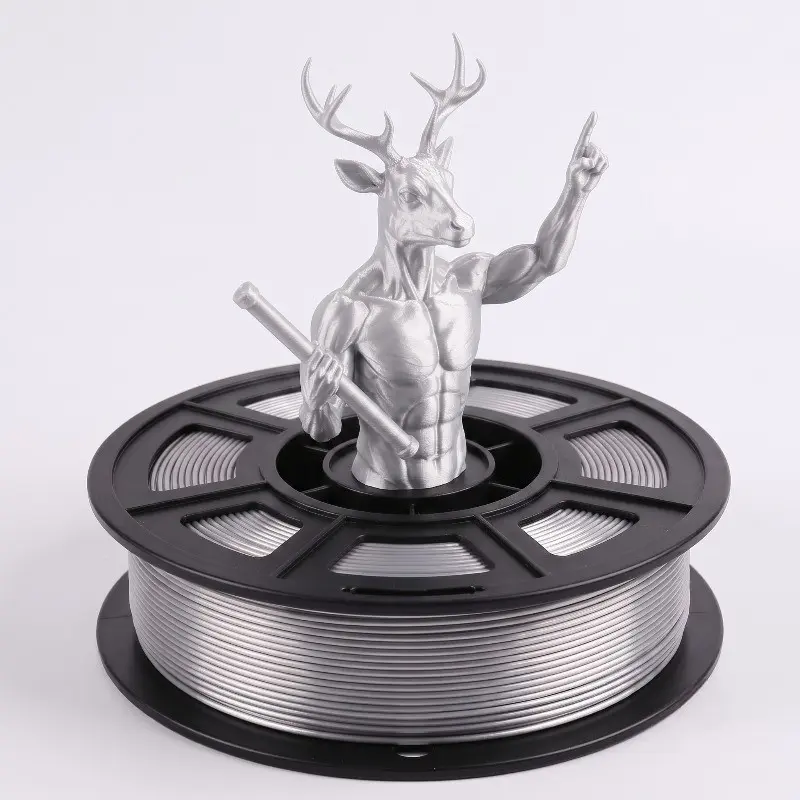 Silk Silver Color Pla Filament 1.75mm, 250g Glossy Metallic 3D Printer Material, High Precision ±0.02mm for Fdm Printers & 3D Pens
