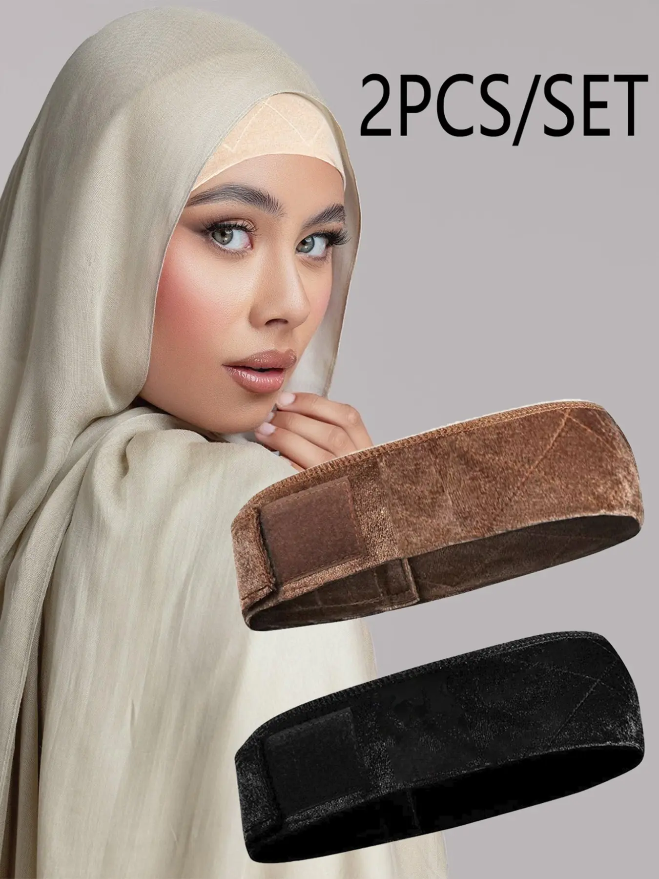 2 Muslim Fashion Modesty Summer Anti Slip Accessories, Soft Lightweight Material, Summer Headscarf Holder, Hijab Undercap, Stylish and Comfortable