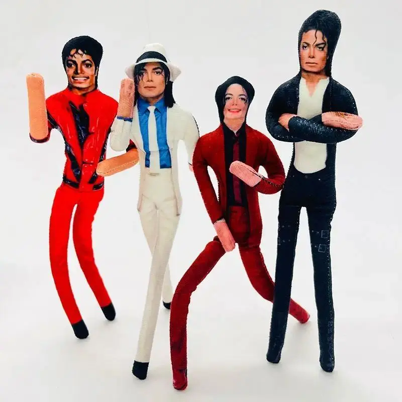 Michael Jackson Movable Joint Action Figure Anime Cosplay Prop Plush Doll Collectible Decor Gift for Music Fans