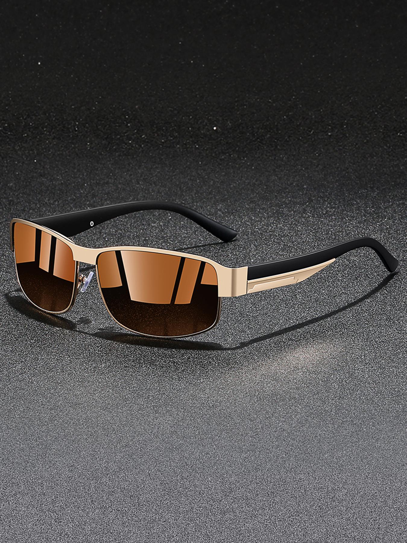 The latest metal frame retro square men's sunglasses come in various colors for personalization. They feature UV400 lenses for outdoor eye protection and spring hinges on temples for long-term comfort. The latest metal frame retro square men's sunglasses come in various colors for personalization. They feature UV400 lenses for outdoor eye protection and spring hinges on temples for long-term comfort.