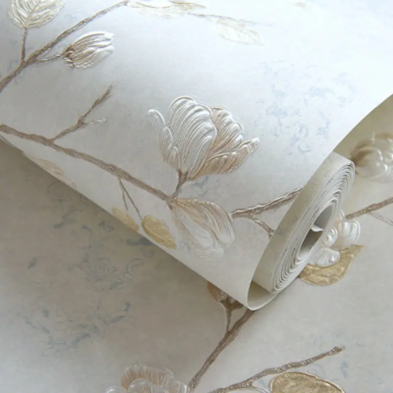 A roll of 20.86*118.11 inches self-adhesive peel-and-stick, European-style vintage 3D floral wallpaper, suitable for interior walls, bedroom, living room, study, furniture decoration and renovation, easy to install, can be cut at will, home decoration