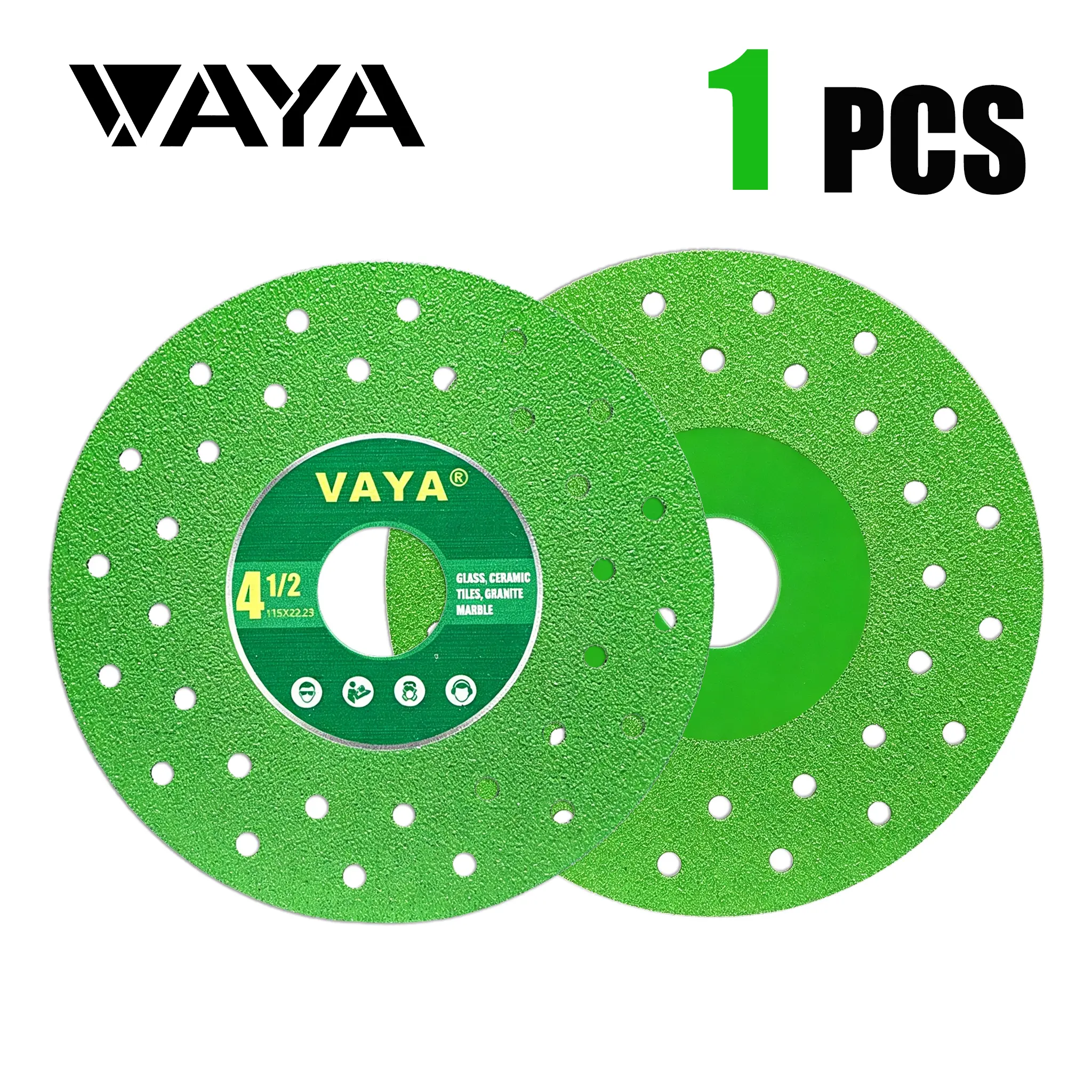 VAYA 115mm 1PCS Angle Grinder Tools Diamond Saw Blades Porous 45 Degree Chamfered Cutting Disc for Cutting Grinding Ceramic Marble Tile