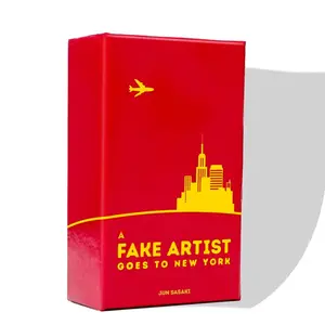 A Fake Artist Goes to New York Table Card Game, 5-10 Player Icebreaker Party Game, Oink Series, Chinese Edition, Includes Pen and Paper