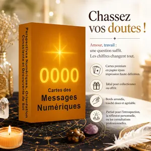 48 French Numerology Oracle Cards, Self-Discovery Tarot Deck, Guidance for Love & Career, Daily Reflection, Fun & Gift Idea