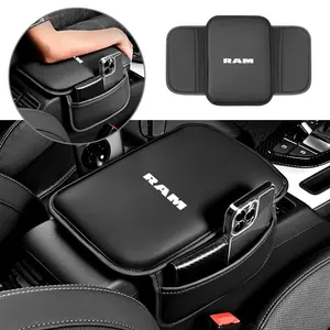 Car Leather Armrest Box Heighten Protective Pad Arm Rest Cushion For Dodge Ram 1500 Dart Challenger Journey Charger Durango